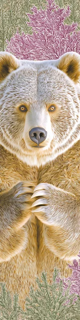 Free bear bookmarks for adults featuring a relaxing bear picture